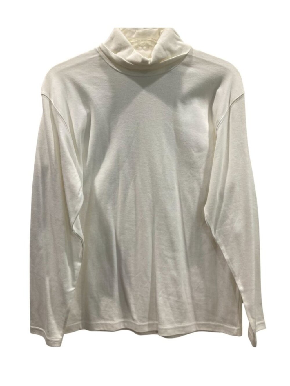 Vintage Marsh Landing Turtleneck Top PL Cream Cotton Layers Minimalist Preppy